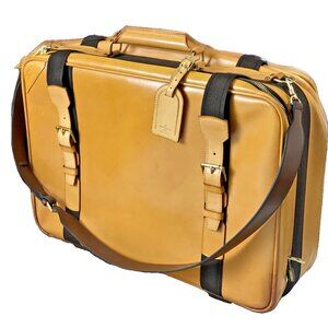 LOUIS VUITTON 20" Leather Suitcase Carry On Luggage Mens Travel Case Nomade Tan